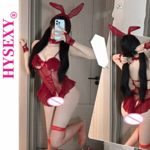 Sexy Sexy Bunny Girl Open Lace Jumpsuit Essential for Role Playing Nightclub Party Sexy Suit Slimmer Look Tall Suitable for Party Dating