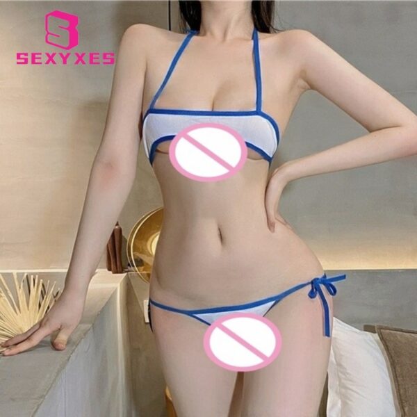 Sexy Transparent Lace Bra Women Lingerie Set Crotch Underwear Lingerie Set Lingeries Womens Body - 图片 5